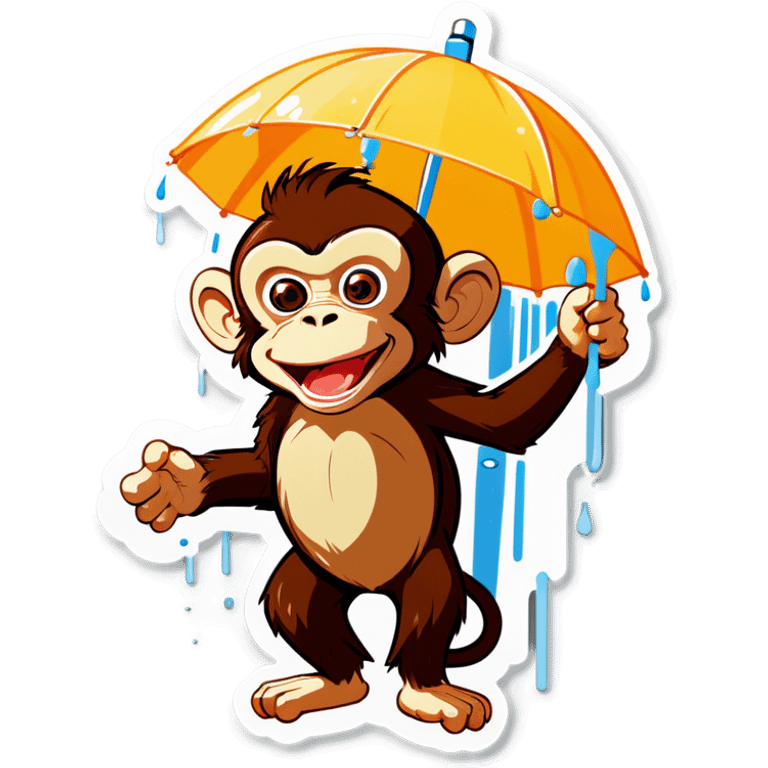 Monkey in a shower emoji