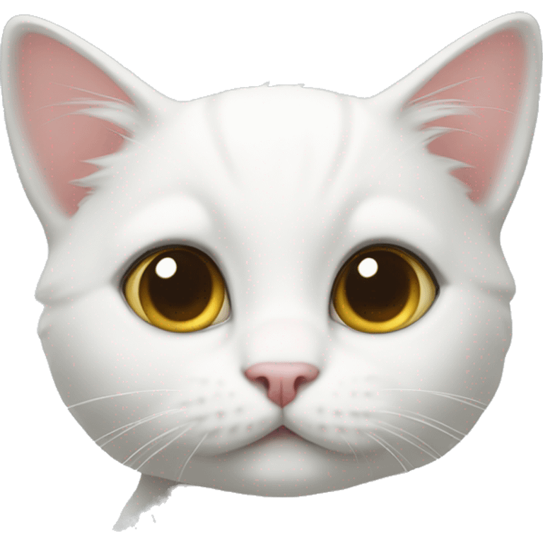 White pokerface kitten emoji