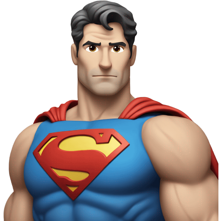 realistic superman with abs white man emoji