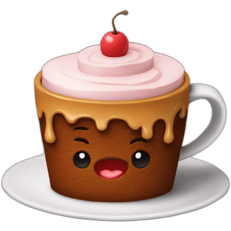 Cake in a mug emoji