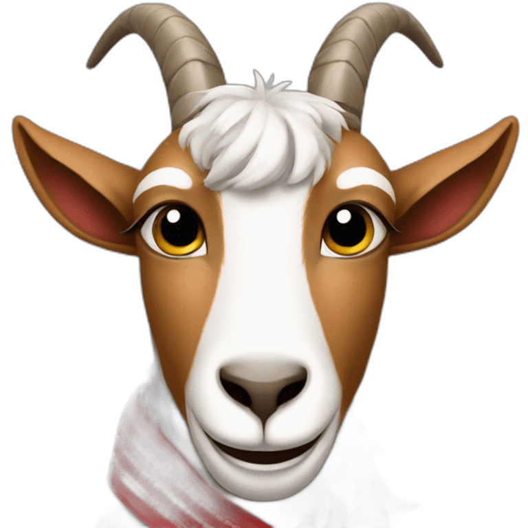 goat wearing red Keffiyeh emoji