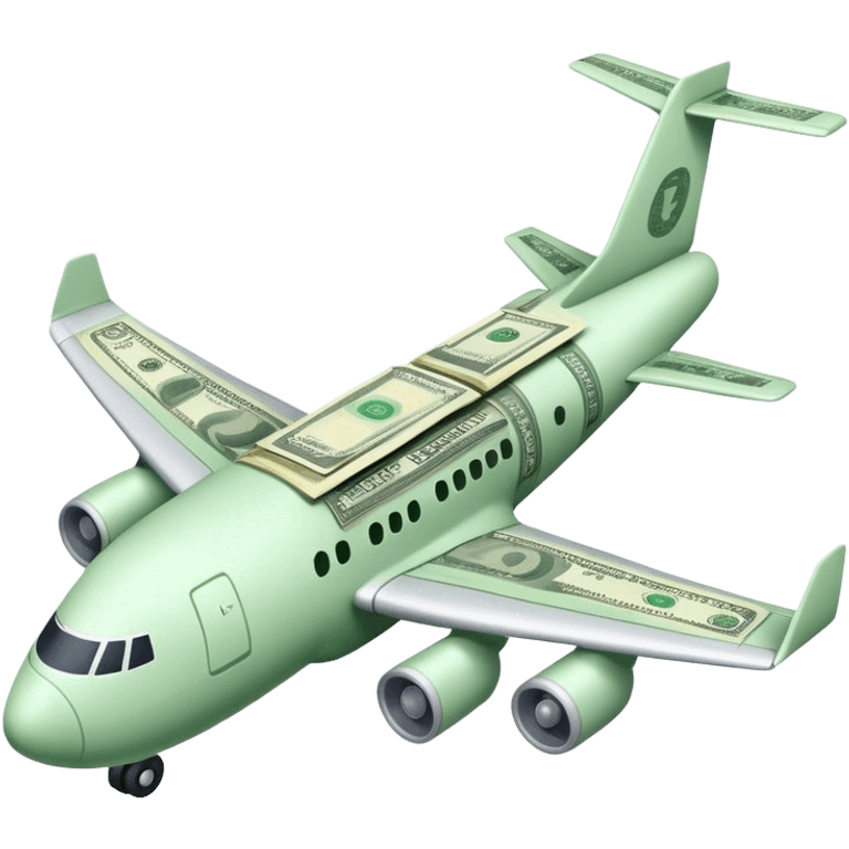 plane with cash emoji