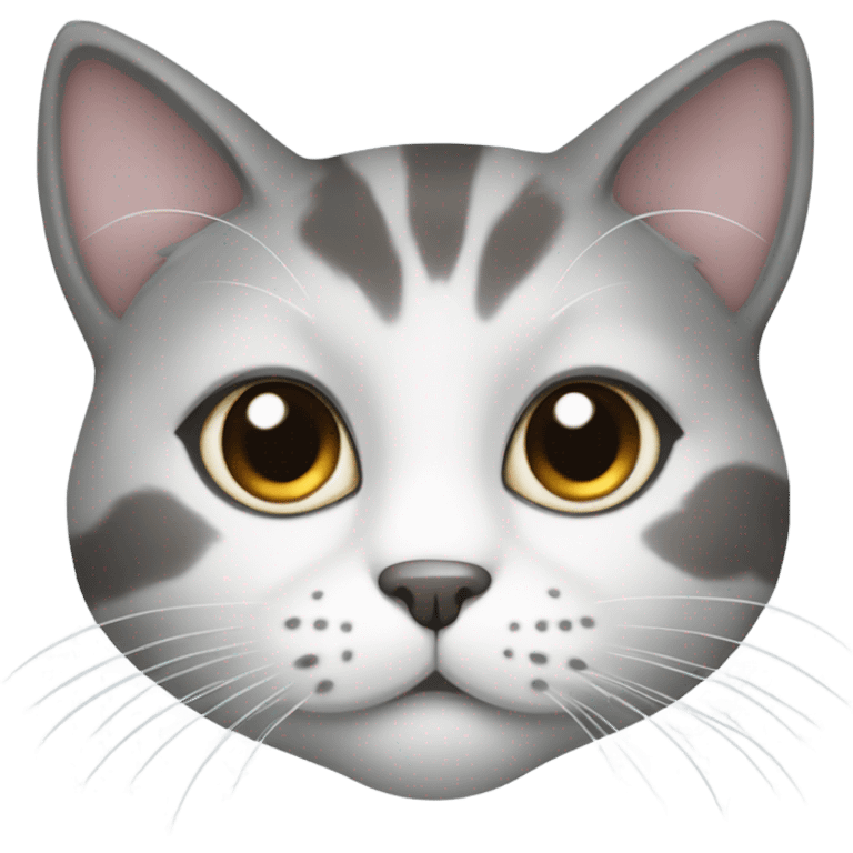 grey white cat emoji