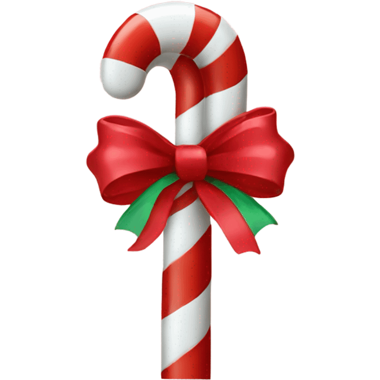 Candy cane with ribbon  emoji