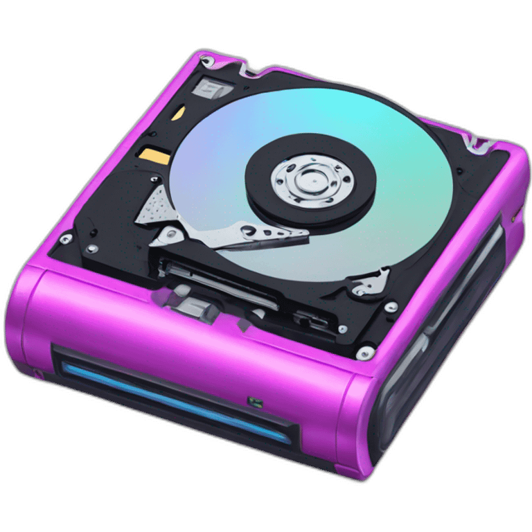 retro wave hard drive emoji