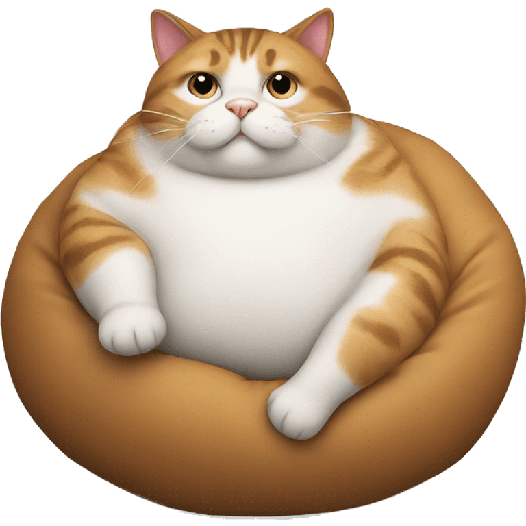 fat cat on beanbag emoji