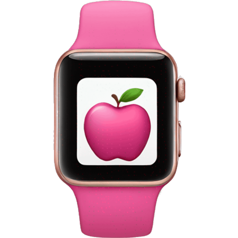 Pink Apple Watch emoji