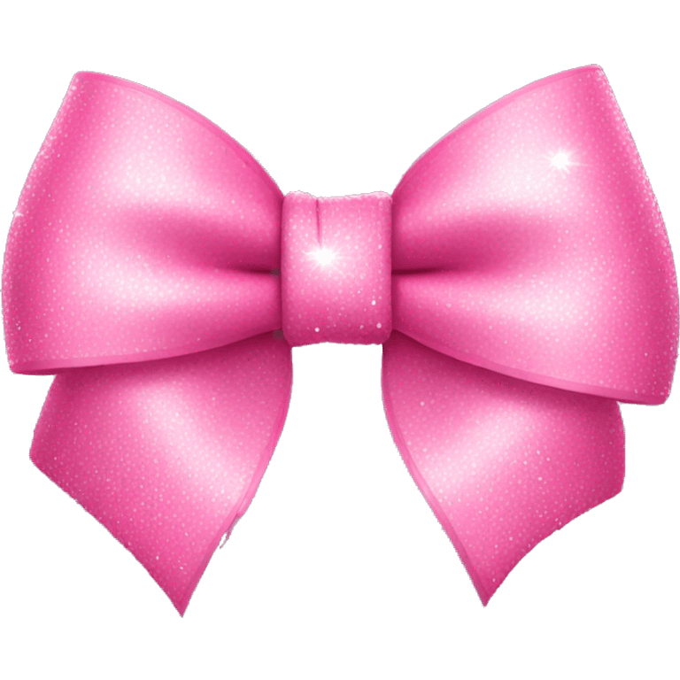 Pink bow with sparkles emoji