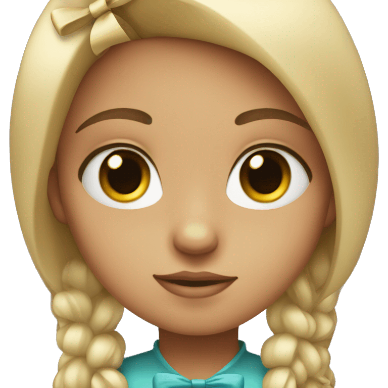 girl with bow and eyelashes  emoji