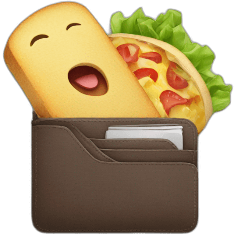 Wallet eating lunch emoji