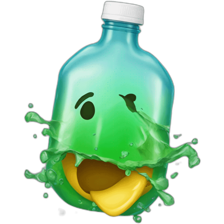 destroyed plastic blottle emoji