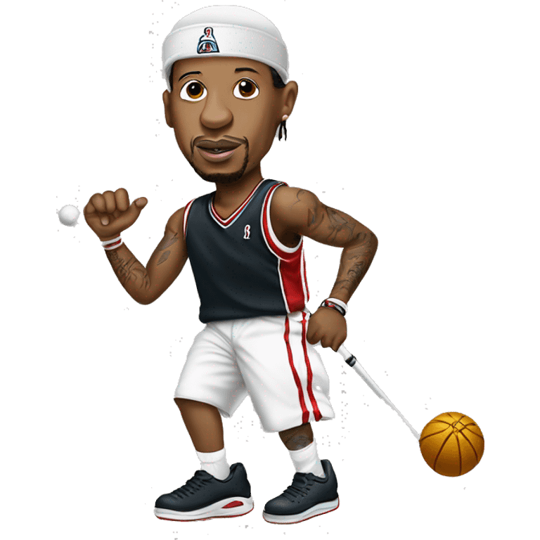 Allen iverson carrying a putter emoji