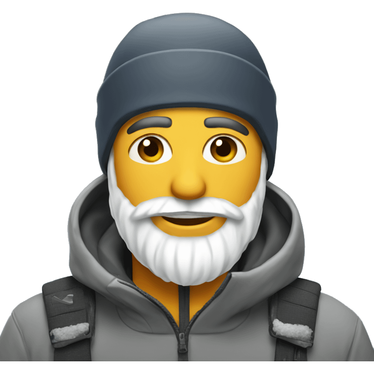 Ski bum with ice beard  emoji