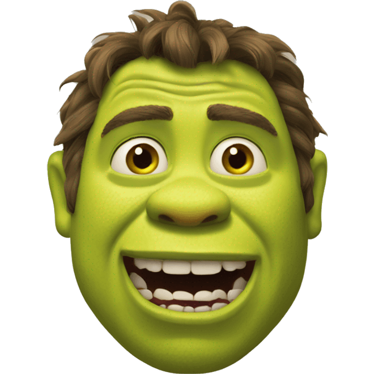 Shrek mewing emoji