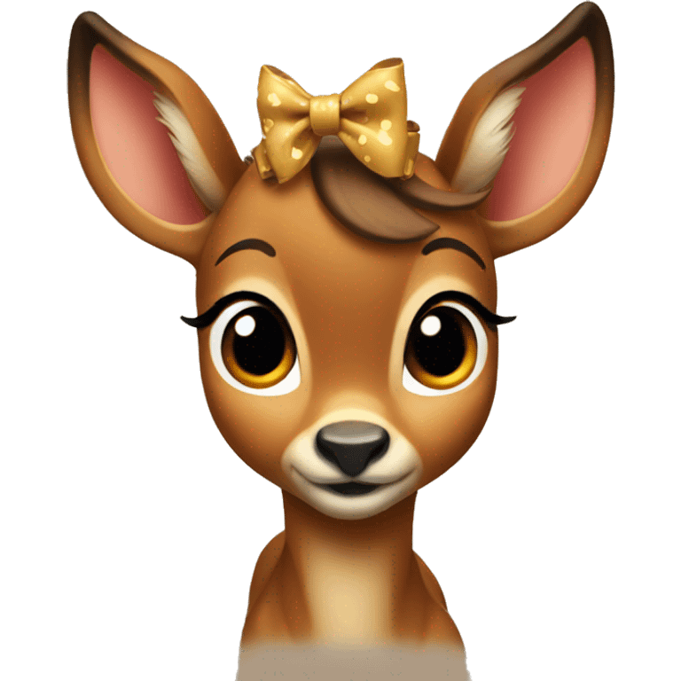 Bambi with a bow  emoji