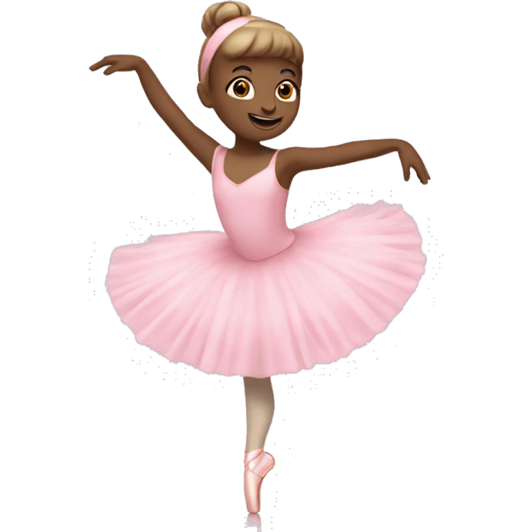 Pink ballerina doing a pirouet emoji