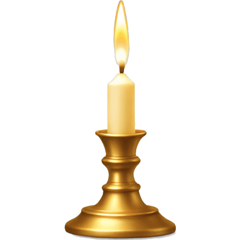 White Candle on golden candlestick emoji