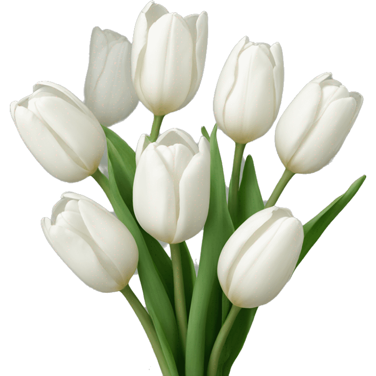 White tulips  emoji