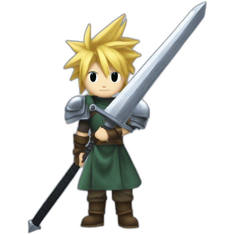 cloud strife with buster sword emoji