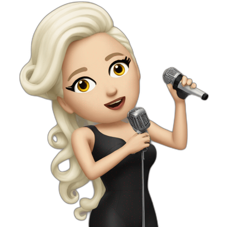 lady gaga singing emoji