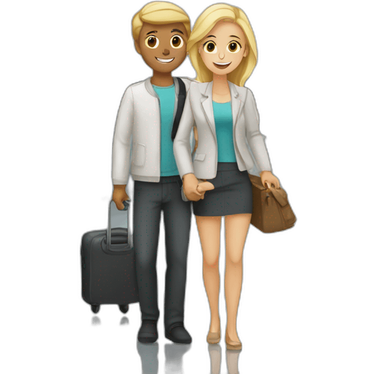  couple white in airport emoji