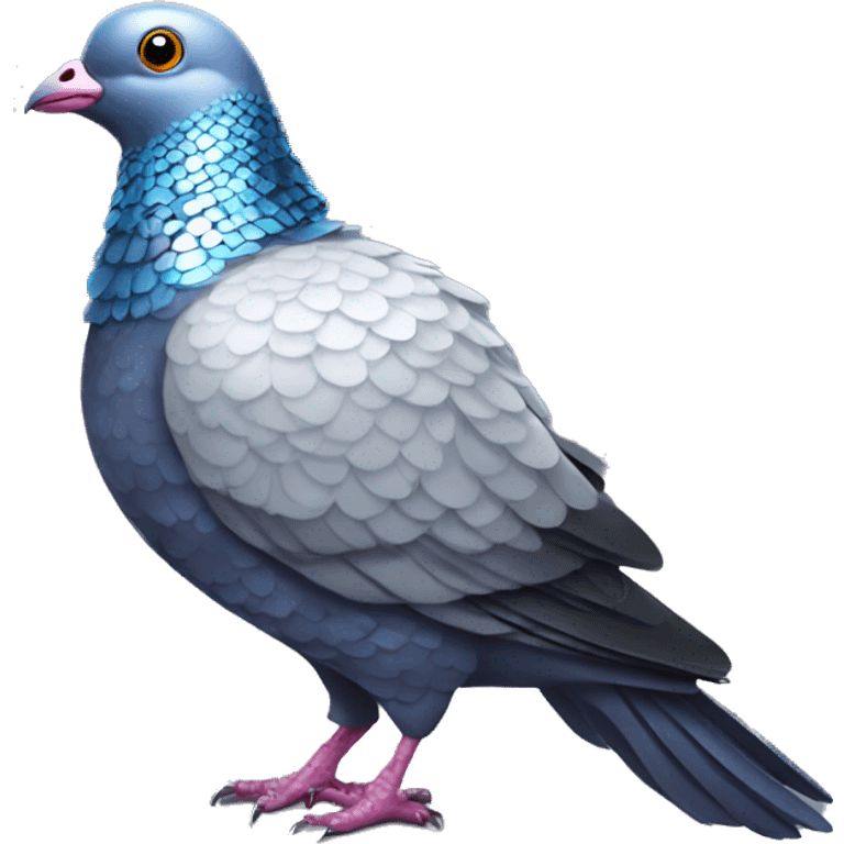 Disco ball pigeon emoji