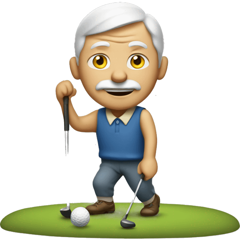 Old man golfing emoji