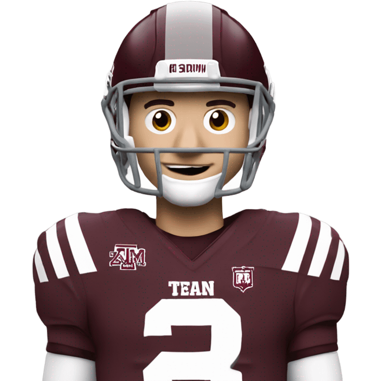 Johnny manziel in a Texas a&m maroon uniform holding up one thumb  emoji