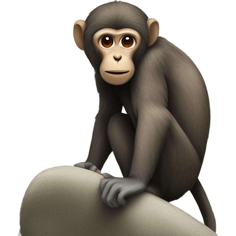 Monkey in the zoo emoji