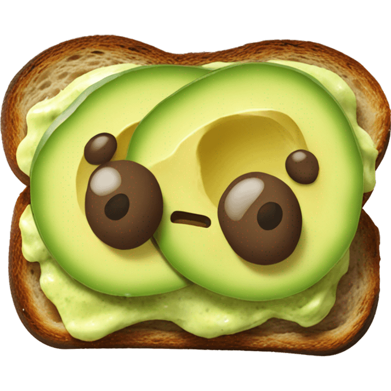 avocado toast with everything seasoning emoji