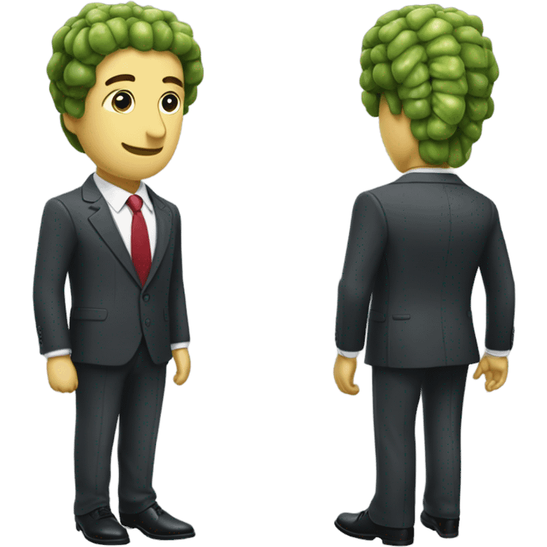 Pickle wearing a suit  emoji