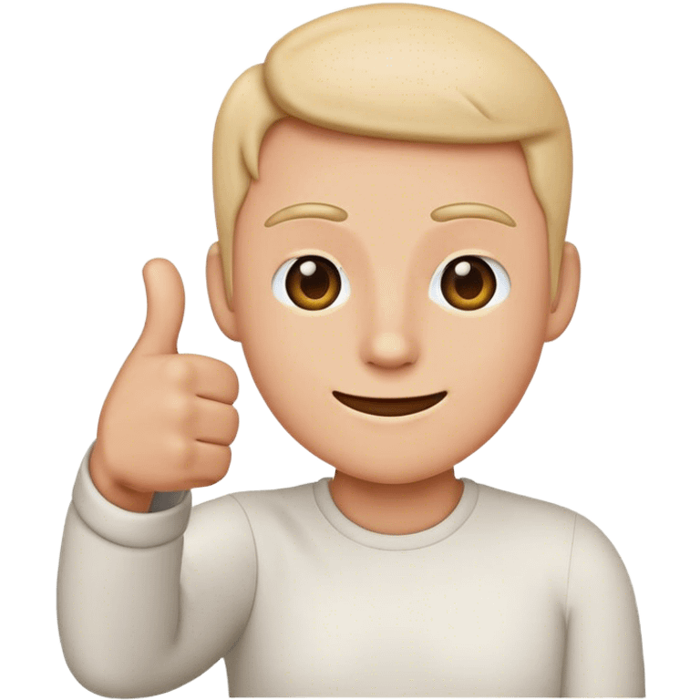 Emoji with thumbs up in front of face emoji