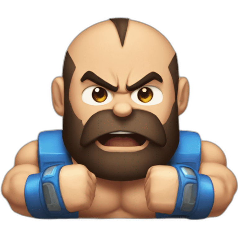 zangief eating megaman emoji