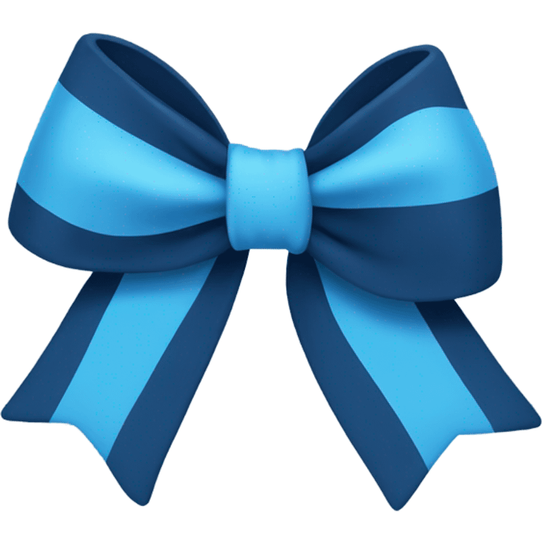 Bow in light and dark blue colors emoji