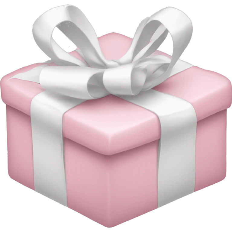 Light pink and white present emoji