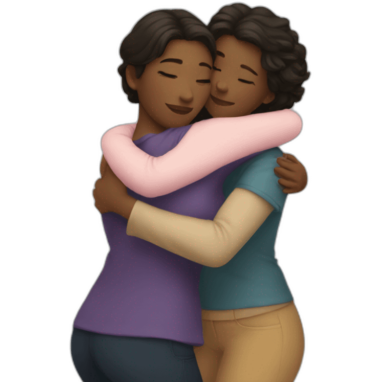 2 Women hug emoji