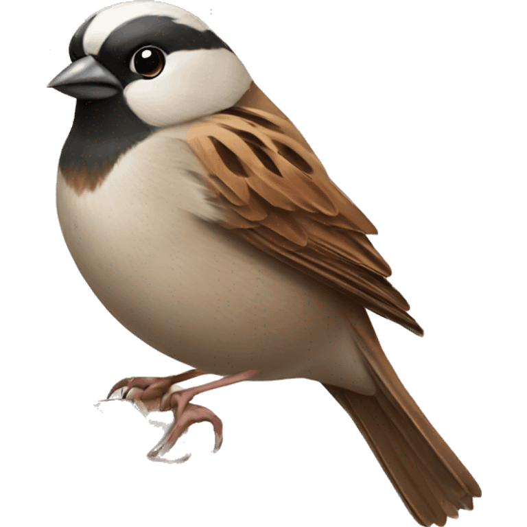 Sparrow holding a phone   emoji