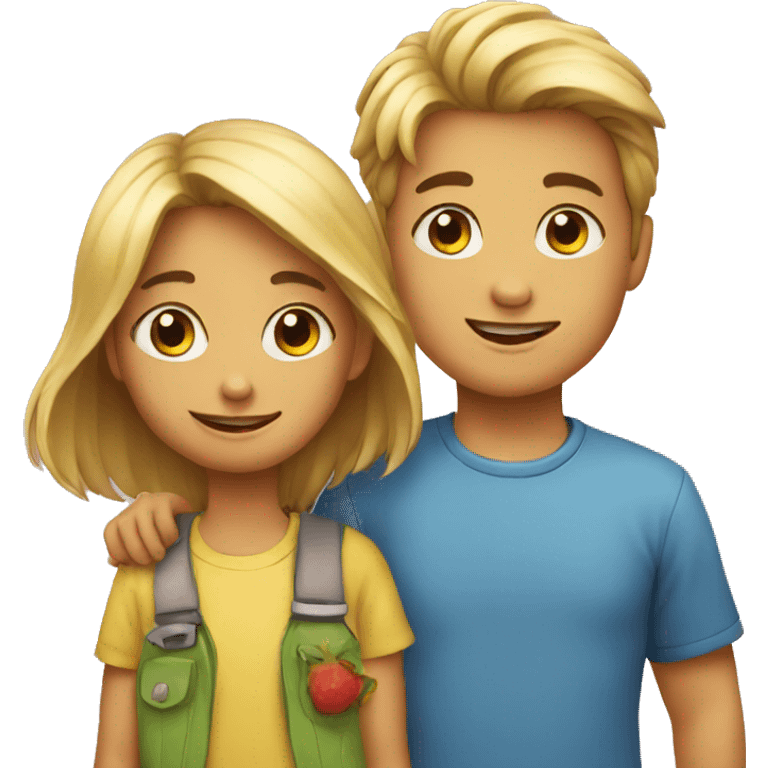 two kids emoji