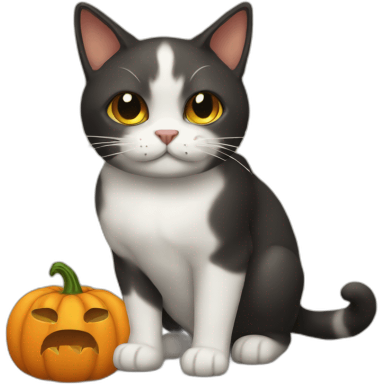 Pumpkin cat emoji