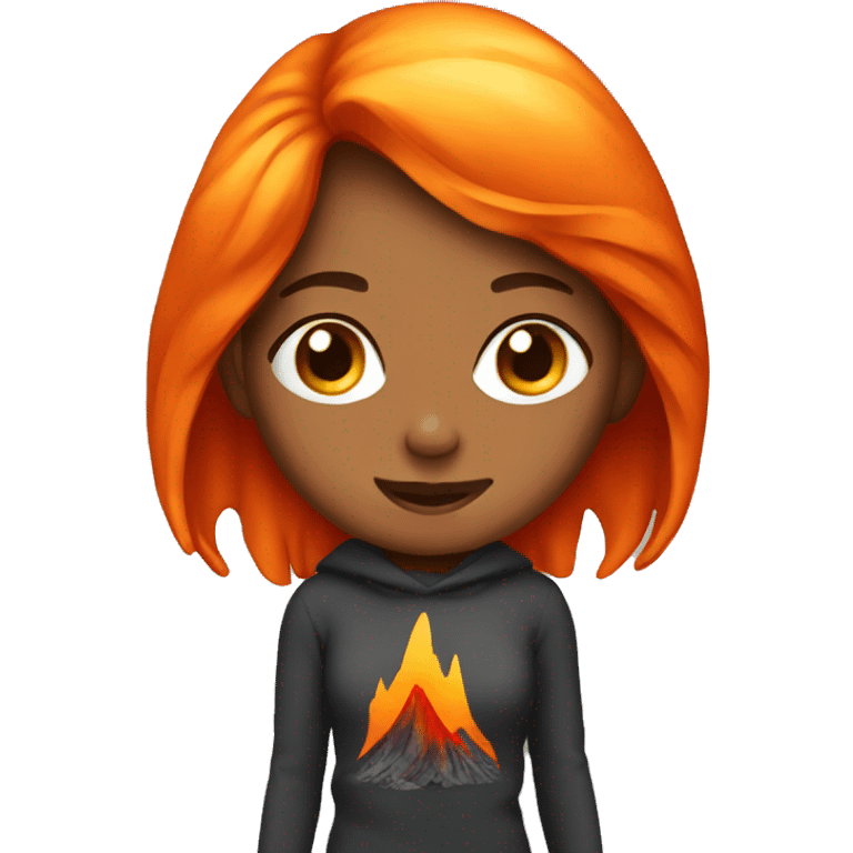 Volcano jumper girl emoji