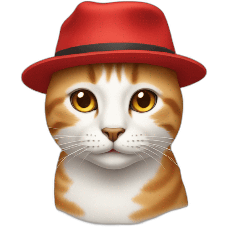 Cat in red hat emoji