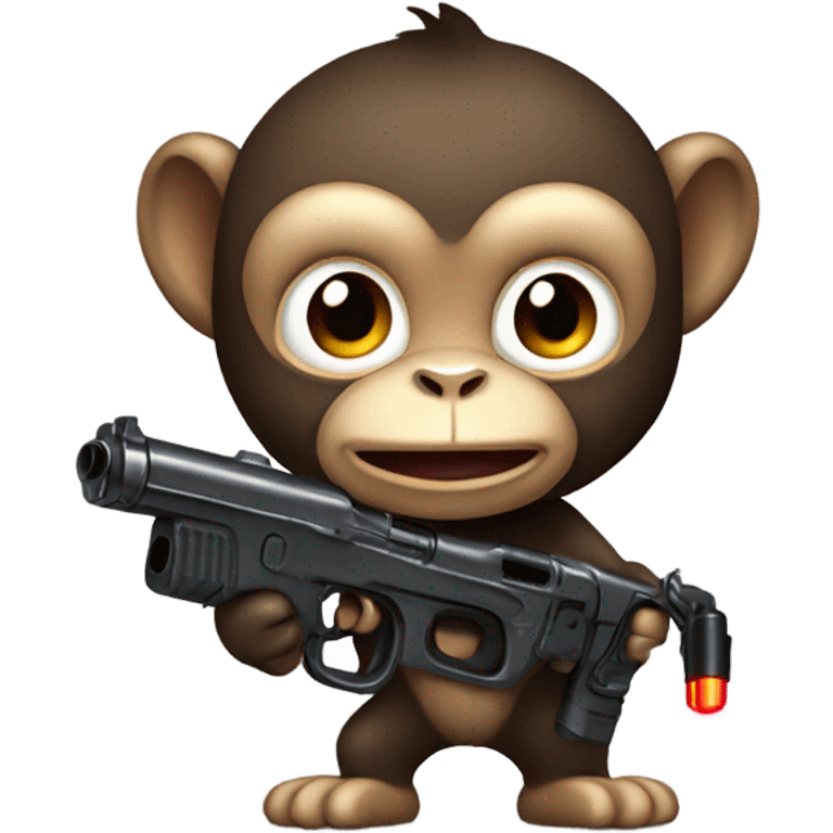 Monkey with pewpew  emoji