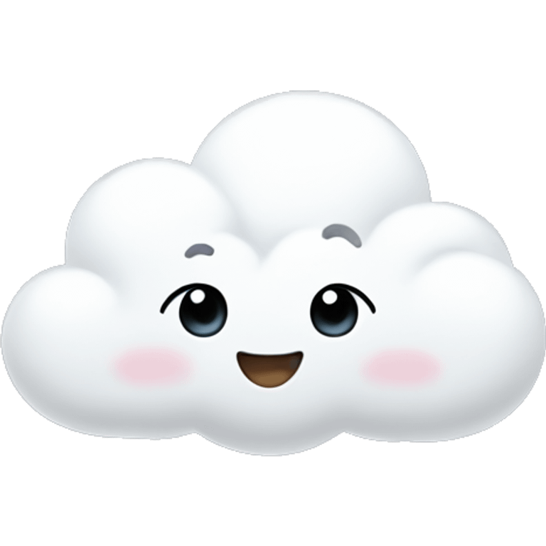 Cute white cloud emoji