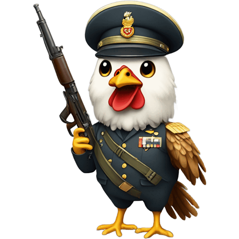 Chicken soldier  emoji