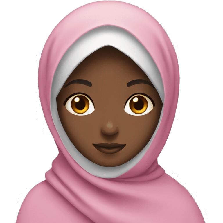 Pretty Muslim black girl in khimar  emoji