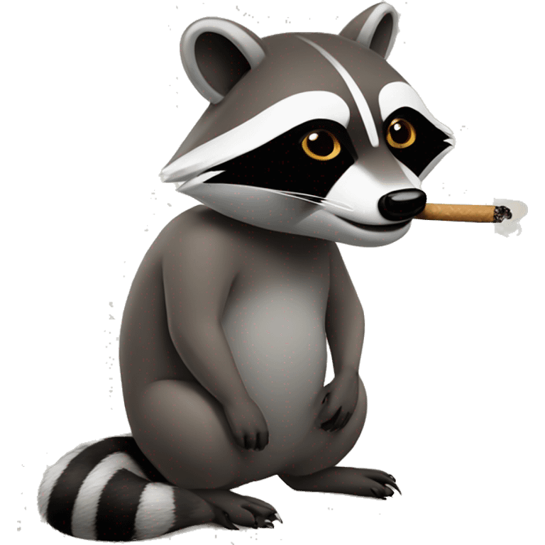 Smoking raccoon emoji