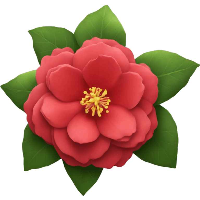 Red camellia emoji