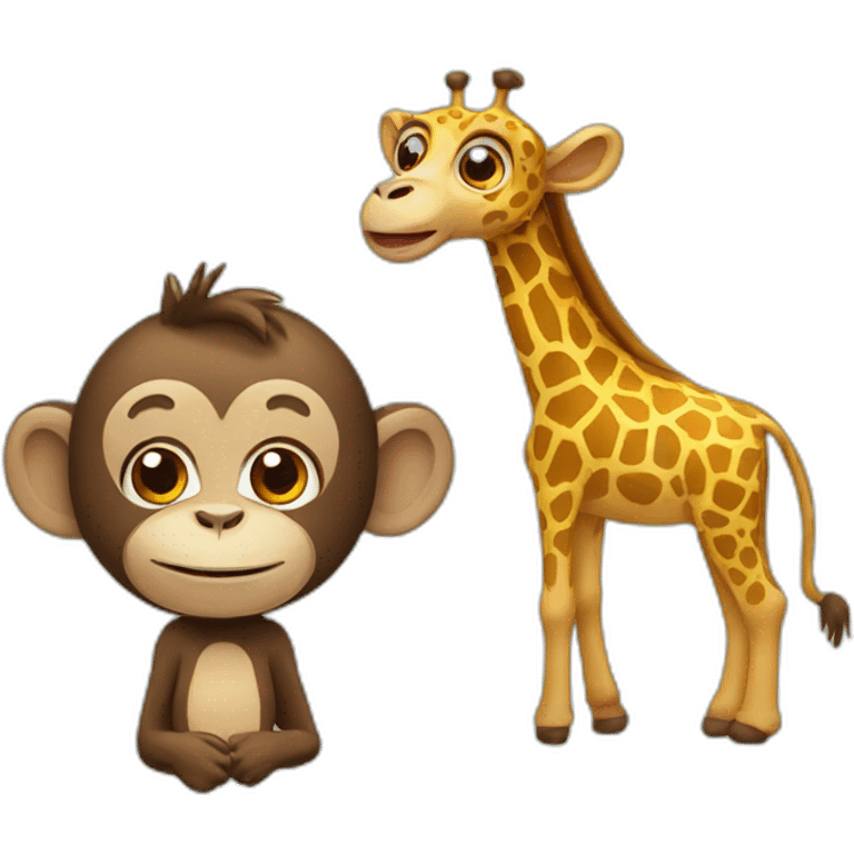 monkey with giraffe emoji