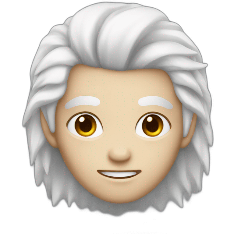 young white haired vampire emoji