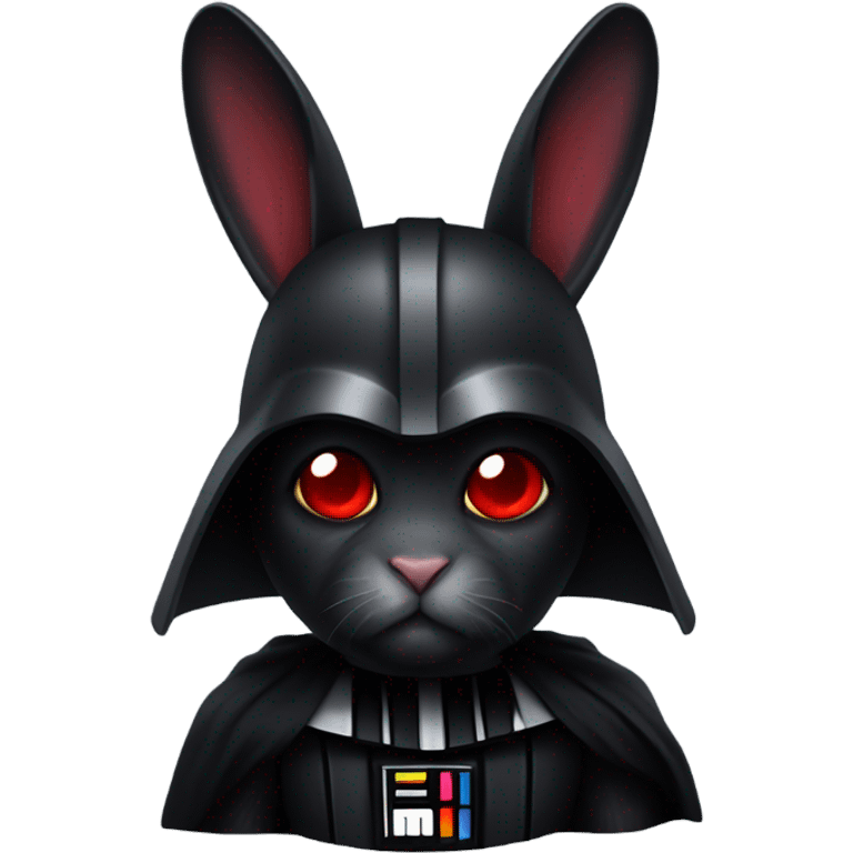 Darth Vader as a black rabbit emoji